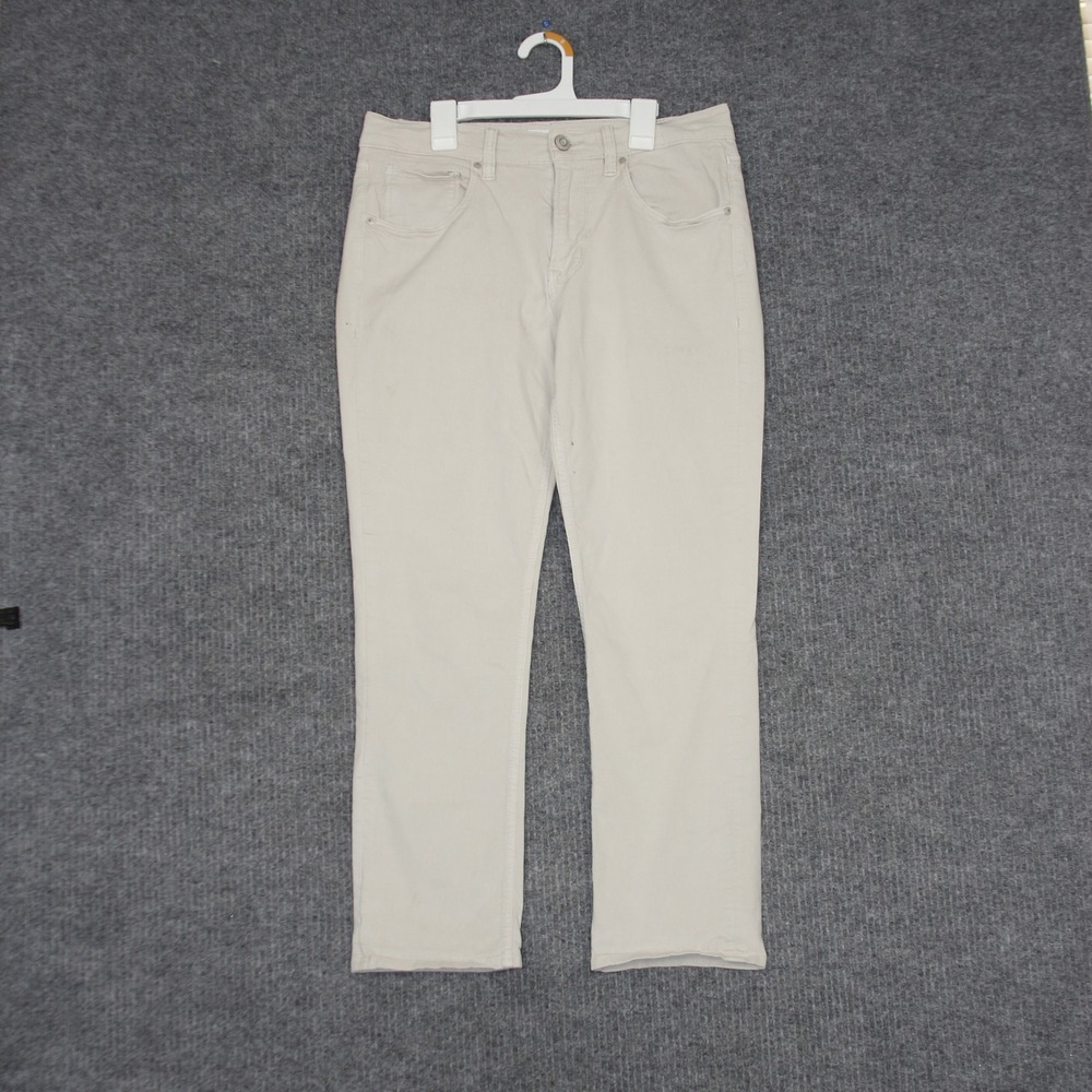 Hudson Jeans Los Angeles Mens Khaki Tan Size 32 Waist Slim Straight Stretch